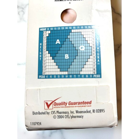 CVS Shaper Pantyhose By Leggs Navy Q Silky Sheer Leg Sheer Toe - Picture 4 of 4